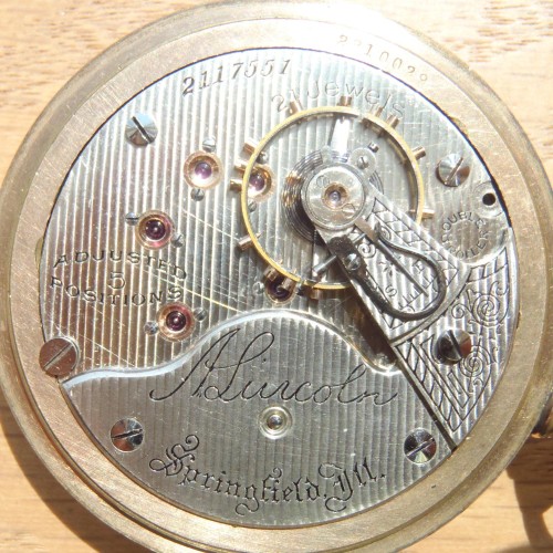 Illinois Grade A. Lincoln Pocket Watch