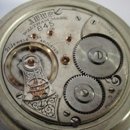 American Waltham Watch Co. Grade No. 845 Pocket Watch image 1