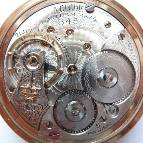 American Waltham Watch Co. Grade No. 845 Pocket Watch image 1