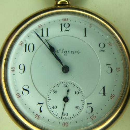 Montre De Poche Vintage Elgin 1904 - 16S, 21 Rubis, Or Rempli, Marche Manuelle