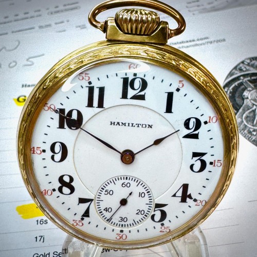 Hamilton Watch Co. Grade 954 Pocket Watch image 2