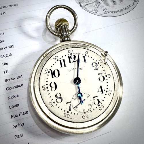 Illinois Watch Co. Grade 61 Pocket Watch image 2