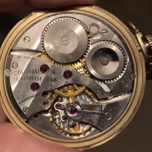 American Waltham Watch Co. Grade Colonial R Pocket Watch image 1