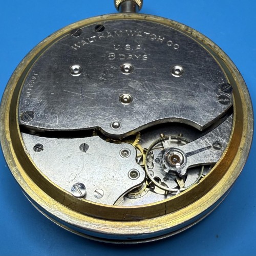 American Waltham Watch Co. Grade 8 Day Pocket Watch image 1