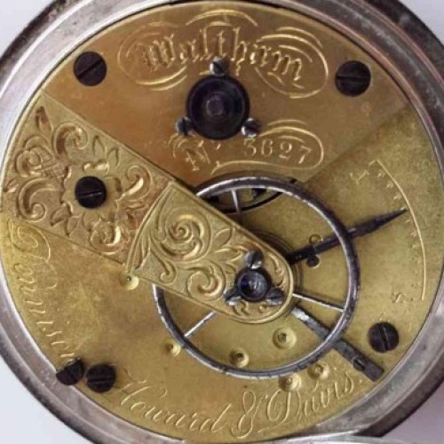 Waltham Grade Dennison Howard & Davis Pocket Watch Image