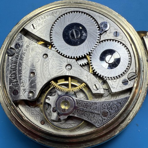Boîtier De Montre De Poche Keystone Vintage - Argenté, Pour Waltham Taille 16, état Impeccable