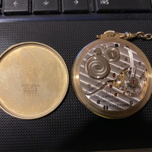 Hamilton Watch Co. Grade 917 Pocket Watch 