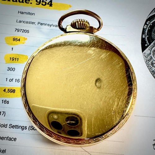 Hamilton Watch Co. Grade 954 Pocket Watch image 3
