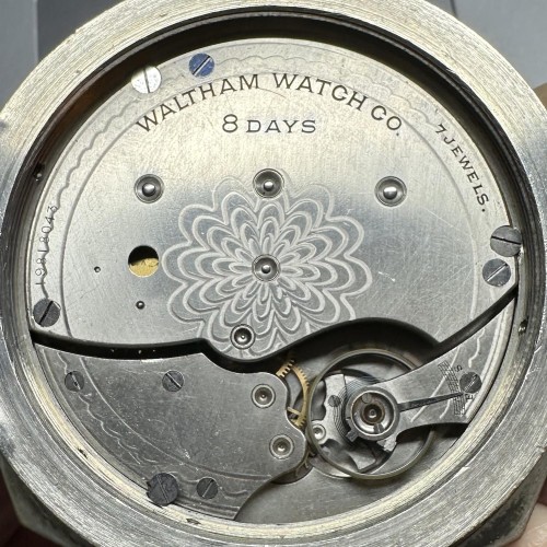 American Waltham Watch Co. Grade 8 Day Pocket Watch image 1