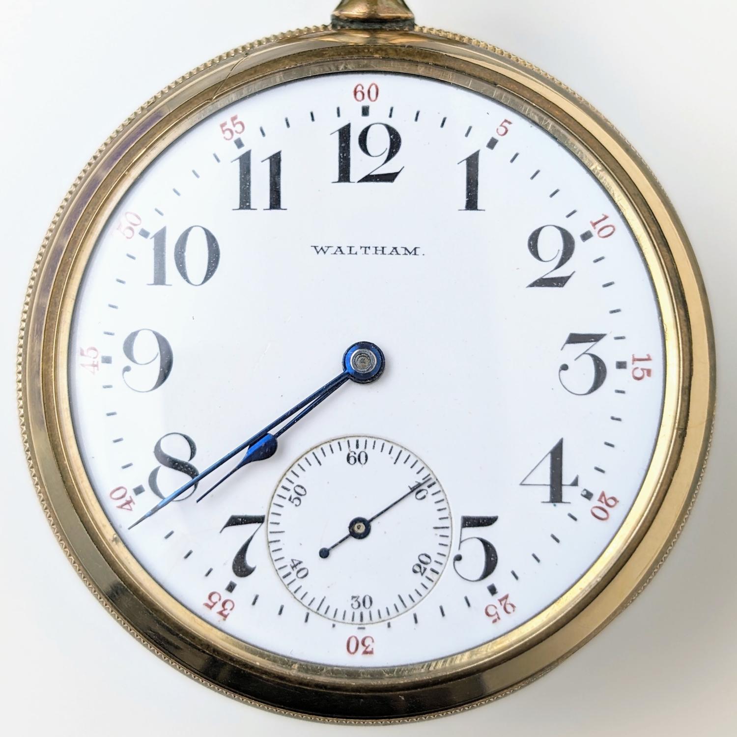 Montre De Poche Waltham Vanguard 16S 23J - Indicateur De Vent 1931 - Occasion Très Bon état - Fonctionnelle