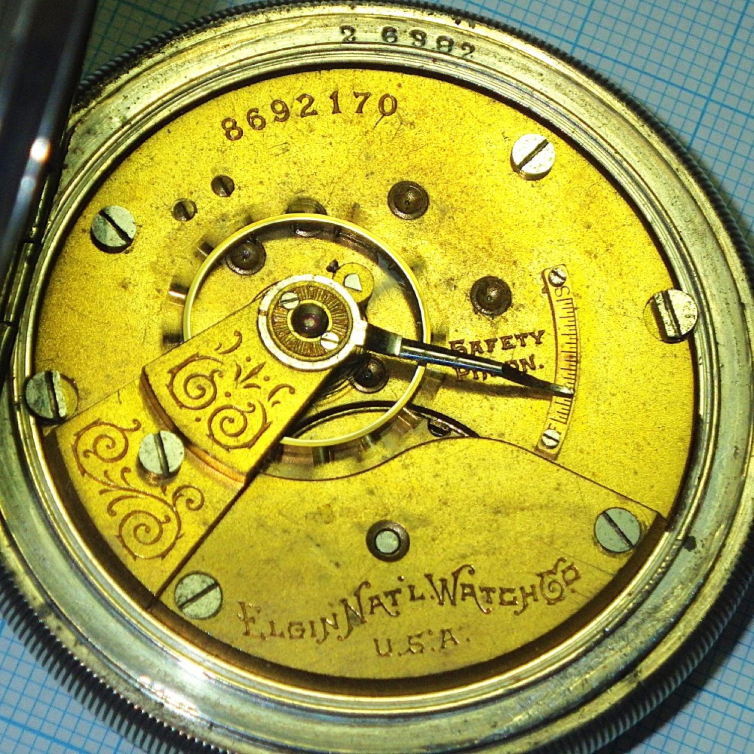 1/17までNIKO♡JHONSTONS OF ELGIN 1893 Elgin 7 Jewel Open Face Pocket Watch #WATCH178 | eBay