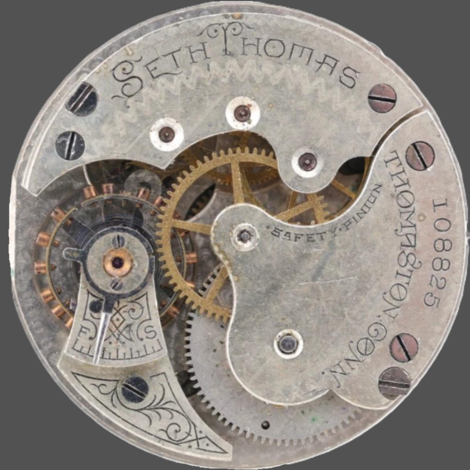 Seth Thomas Grade 46 Watch #108825 - 6s, 7j - Uploaded by