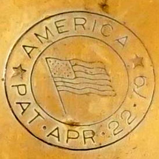 Watch Case Marking for Fahys Watch Case Co. America America U.S. Flag Pat. Apr. 22. 79