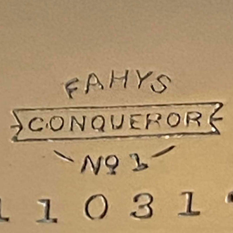 Watch Case Marking for Fahys Watch Case Co. Conqueror Fahys Conqueror No. 1