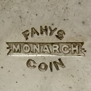 Watch Case Marking for Fahys Watch Case Co. Monarch Silver Fahys Monarch Coin