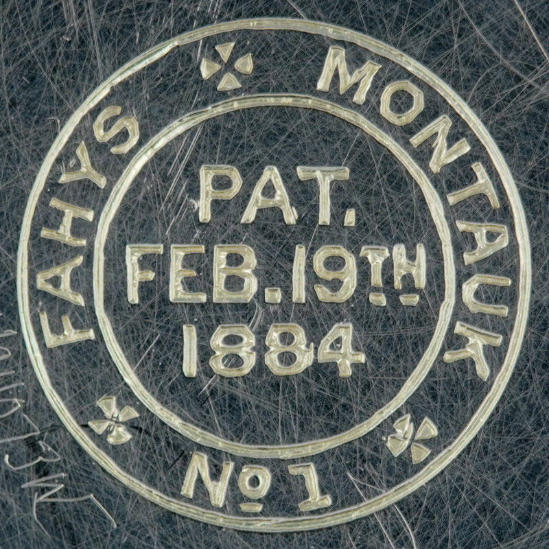 Watch Case Marking for Fahys Watch Case Co. Montauk 10K/15YR Fahys Montauk No. 1 Pat Feb. 19th 1884 Circle