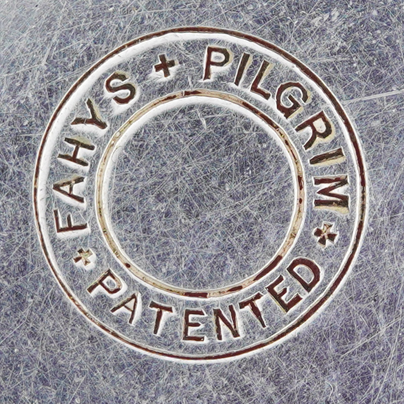 Watch Case Marking for Fahys Watch Case Co. Pilgrim Fahys Pilgrim Patented No. 1 Pat. Feb. 19th 1884