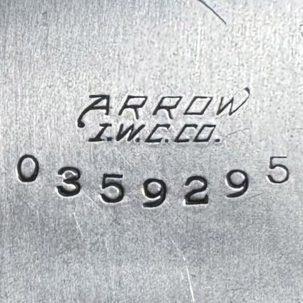 Watch Case Marking for Illinois Watch Case Co. Arrow: Arrow
I.W.C.Co.