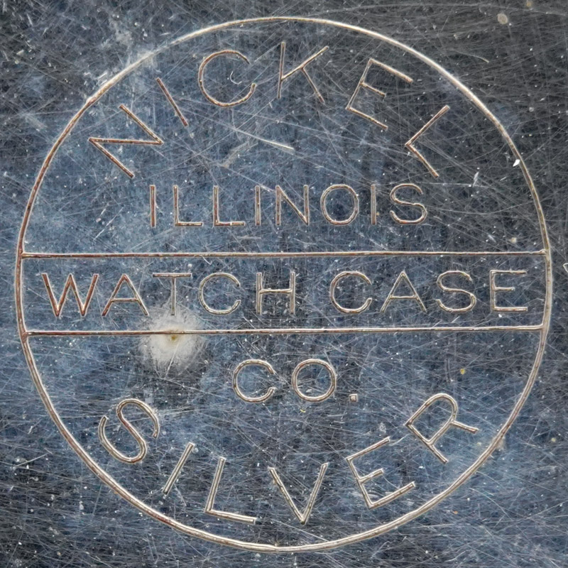 Watch Case Marking for Illinois Watch Case Co. Nickel Silver Illinois Watch Case Co. Nickel Silver