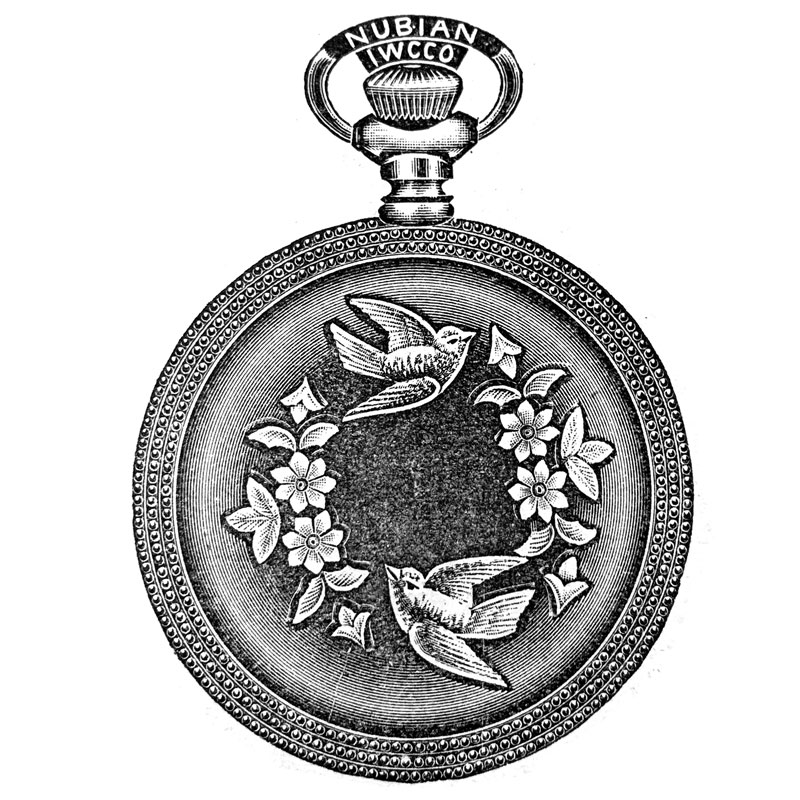 Watch Case Marking for Illinois Watch Case Co. Nubian Gun Metal