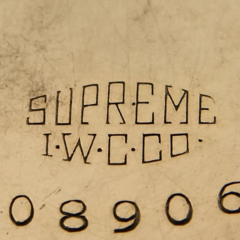 Watch Case Marking for Illinois Watch Case Co. Supreme Supreme I.W.C.Co. Illinois Watch Case Co. Elgin U.S.A. Guaranteed 10 Years in Circle Supreme