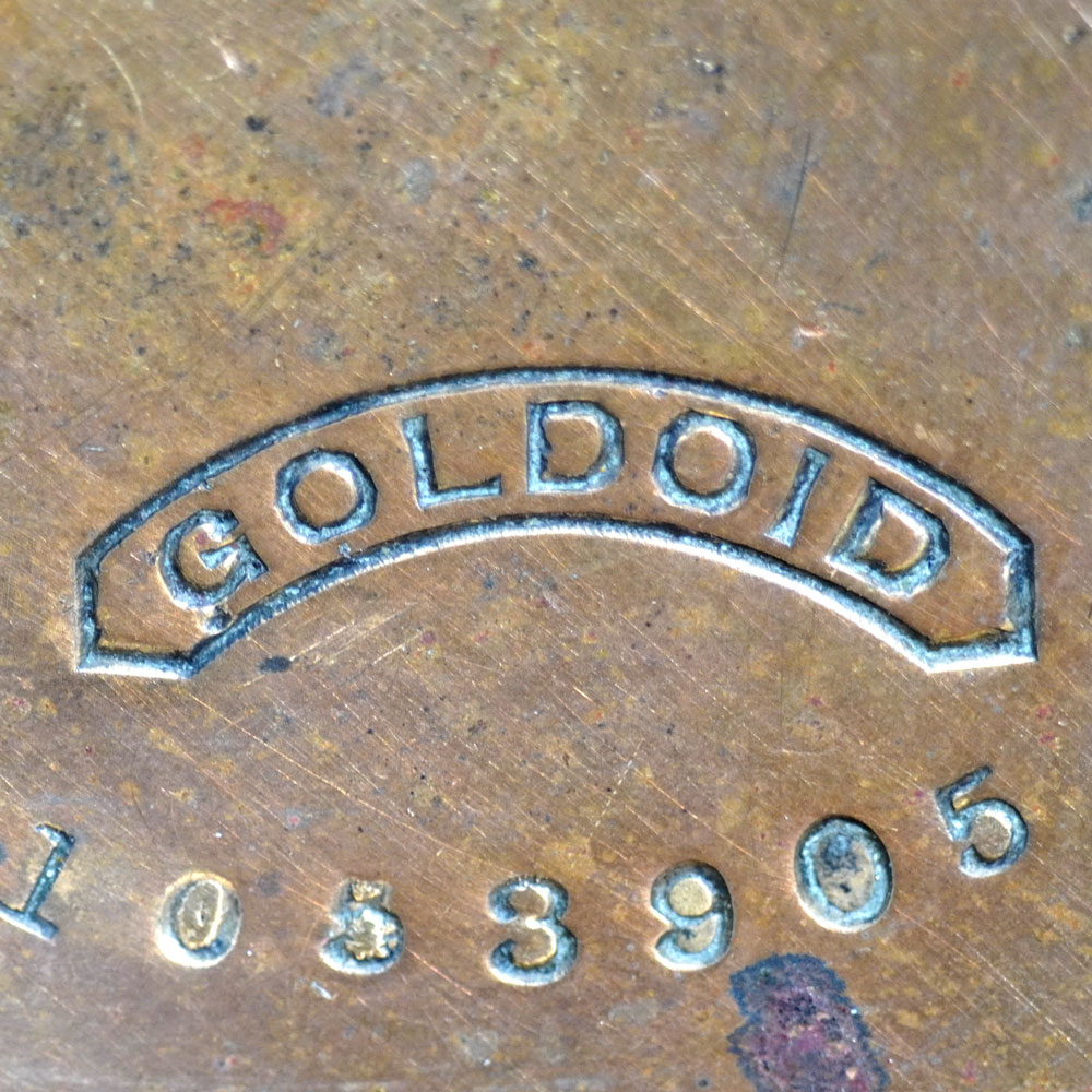 Watch Case Marking for Keystone Watch Case Co. Goldoid: Goldoid [in Pointed Arched Banner]