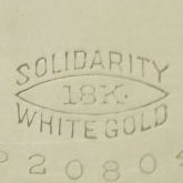 Watch Case Marking for Solidarity Watch Case Co. 18K Solidarity 18K in Eye White Gold Solidarity W.C.Co. 18 Karat Solidarity