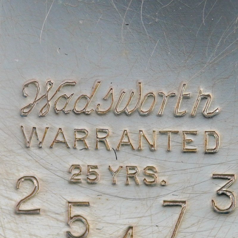 Watch Case Marking for Wadsworth Watch Case Co. Wadsworth 14K/25YR Wadsworth Quality 14 Karat Gold Filled Wadsworth Warranted 25 Yrs.