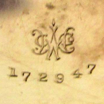 Watch Case Marking for Wadsworth Watch Case Co. Wadsworth 14K/20YR: W.W.C.Co. [Monogram]