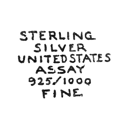 Sterling
Silver
United States
Assay 925/1000
Fine (Illinois Watch Case Co.)