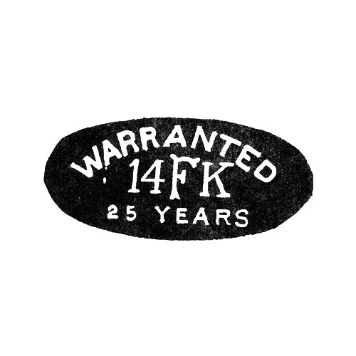 Warranted
F
14K
25 Years (Fahys Watch Case Co.)