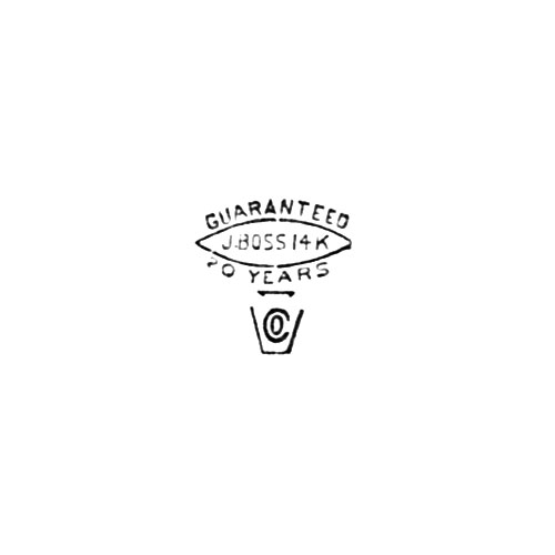 J.Boss 14K
Guaranteed
20 Years
[Keystone Logo] (Keystone Watch Case Co.)