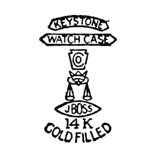 Keystone
Watch Case
[Keystone Logo]
[Scales]
J Boss
14K
Gold Filled (Keystone Watch Case Co.)