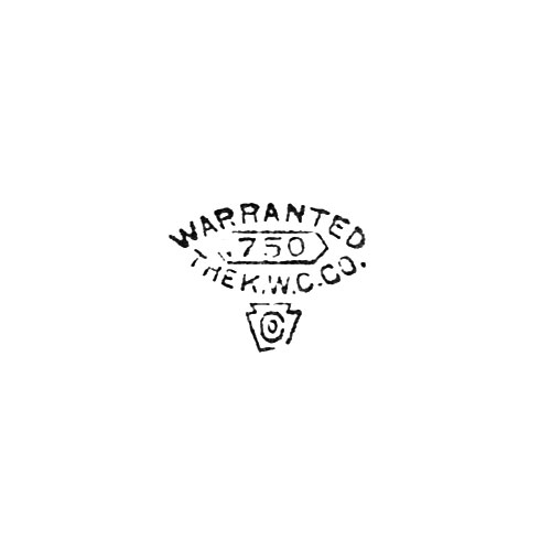750
Warranted
The K.W.C.Co.
[Keystone Logo] (Keystone Watch Case Co.)