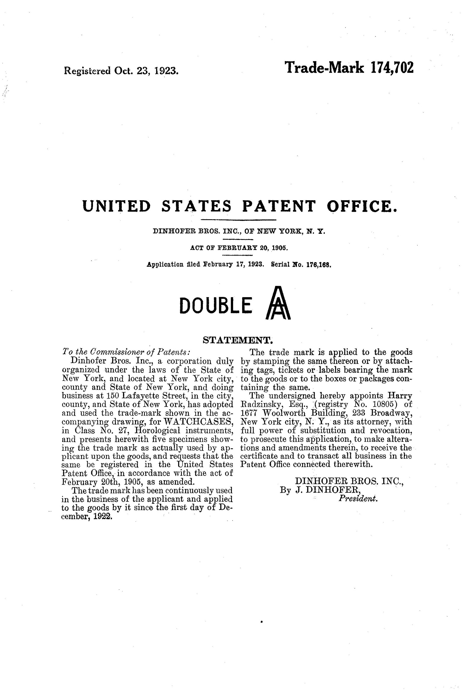 Watch Case Double A -A Below A Bigger A-