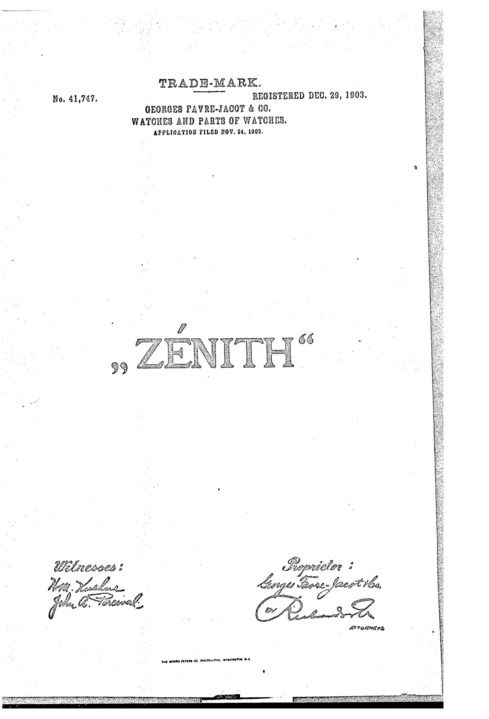 Watch & Part Zenith -In Quotes-