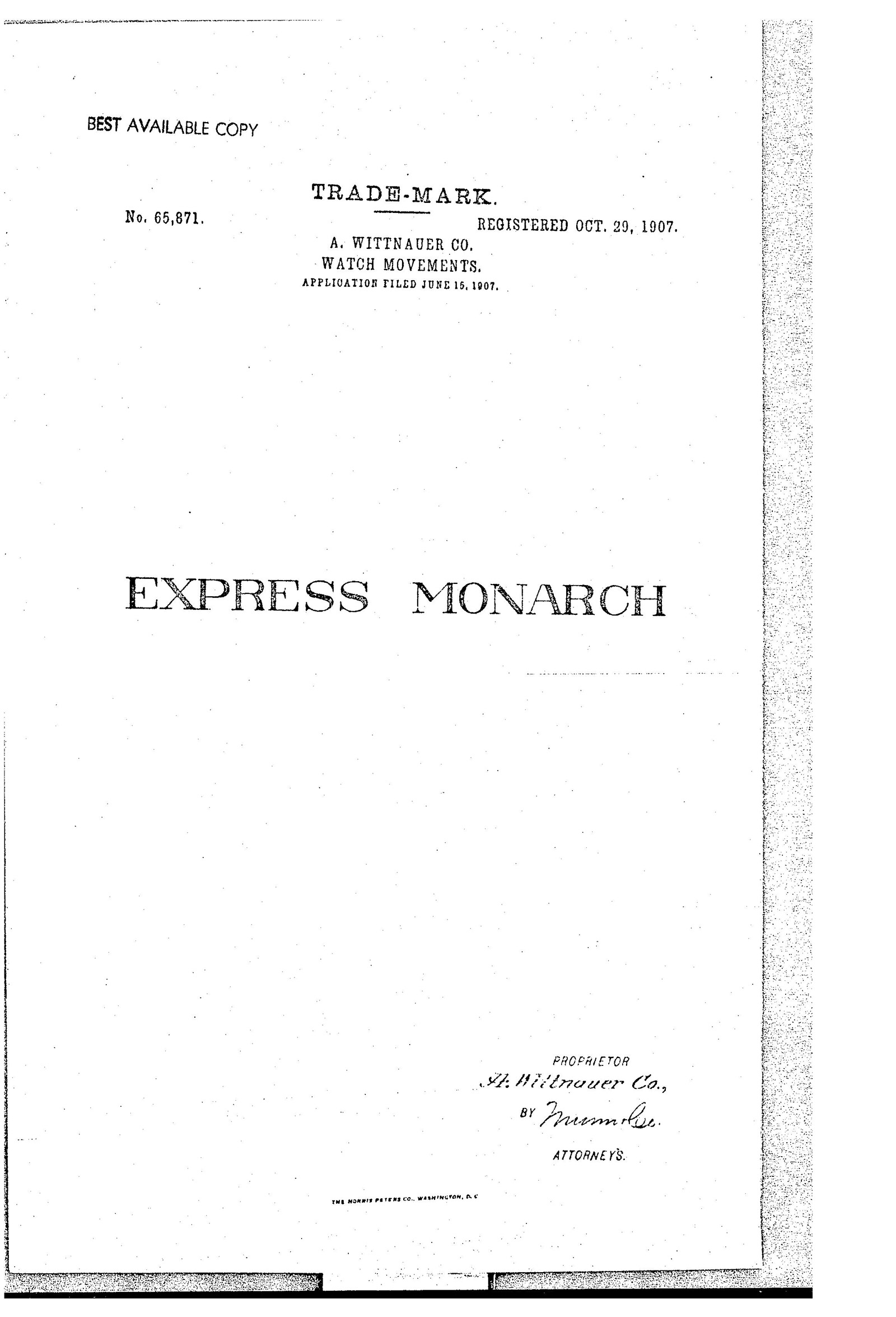 Watch Movement & Case Express Monarch
