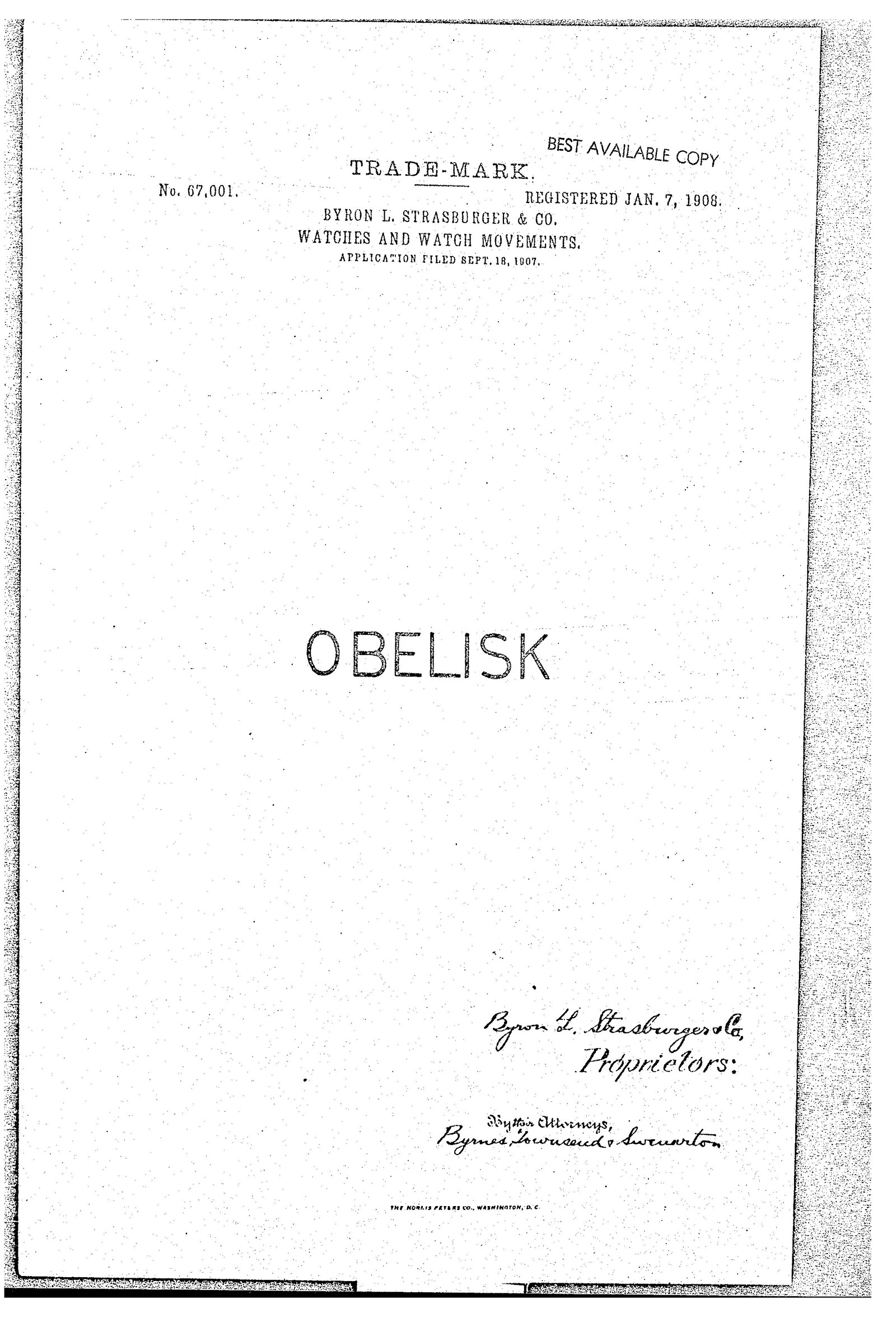 Watch & Movement Obelisk